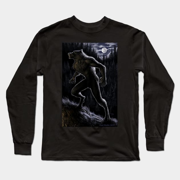 Return of the Werewolf Long Sleeve T-Shirt by Paul Mudie